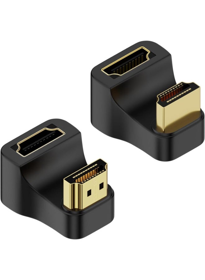 ChicVibe HDMI 2.1 U-Shape Angle Ultra HD Adapter,180 Degree HDMI Adapter and 270 Degree HDMI2.1 Adapter,8K@60Hz UHD2.1 3D, for HDTV Monitor Projector Laptop PC (180 Degree HDMI Adapter(2 Pack)) - Image 1